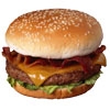 Hamburguer leve no prato