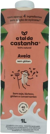 A TAL DA CASTANHA BEBIDA VEGETAL À BASE DE AVEIA