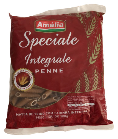 SANTA AMÁLIA, INTEGRALLE PENNE MASSA INTEGRAL COM VEGETAIS